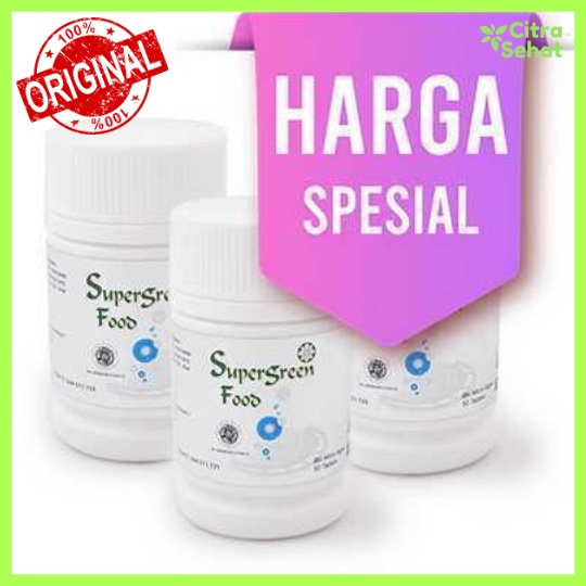 Supergreen Food (SGF) 50 tab (3 botol) Original Nutrisi Vitamin - Super GF Herbal