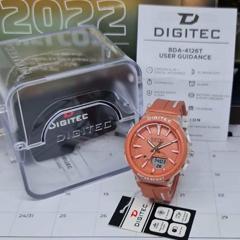 Jam Tangan Wanita Analog DIGITEC BDA-4126T Rubber Original