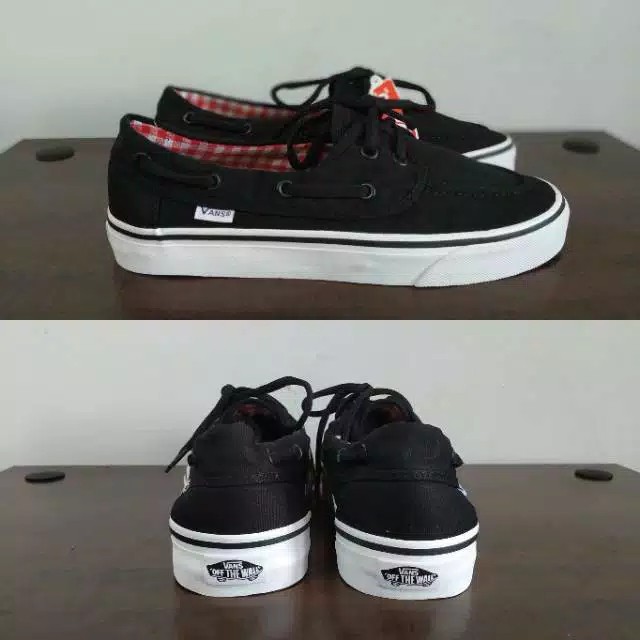 vans zapato black white
