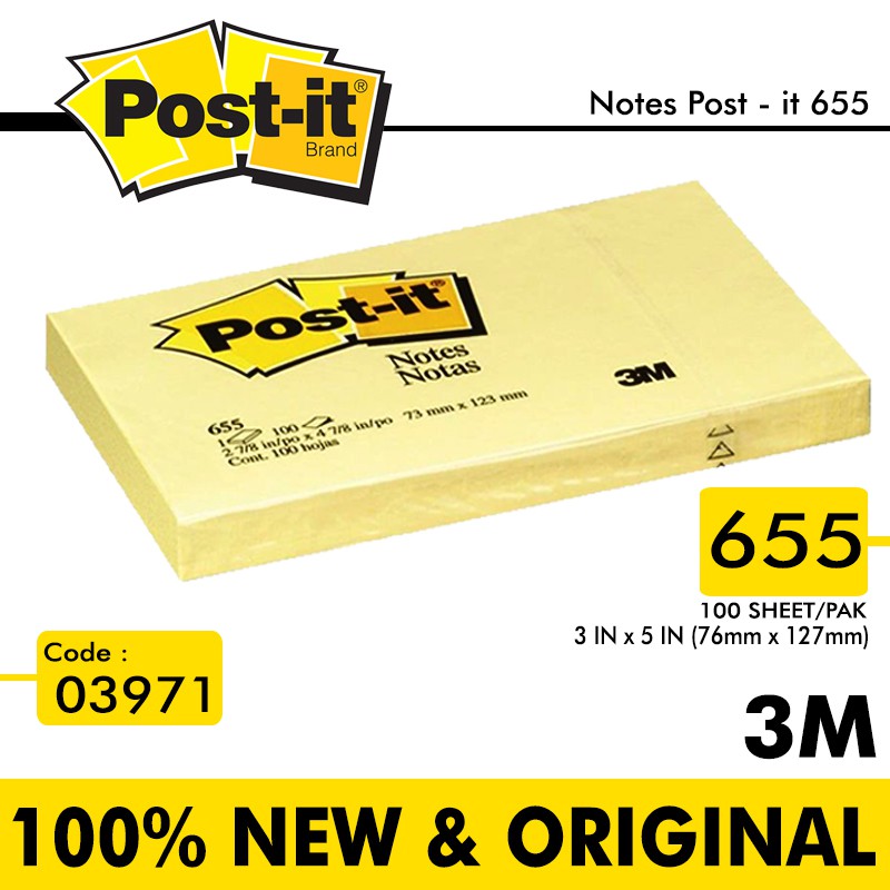 

Stick Note / memo pad POST IT 3M NO. 655