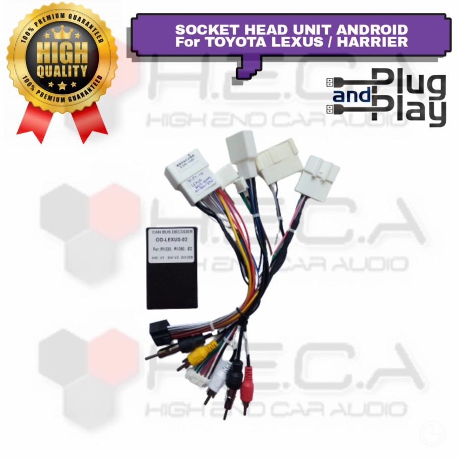 Socket PNP LEXUS / HARRIER + Canbus Head Unit Android HU Plug And Play