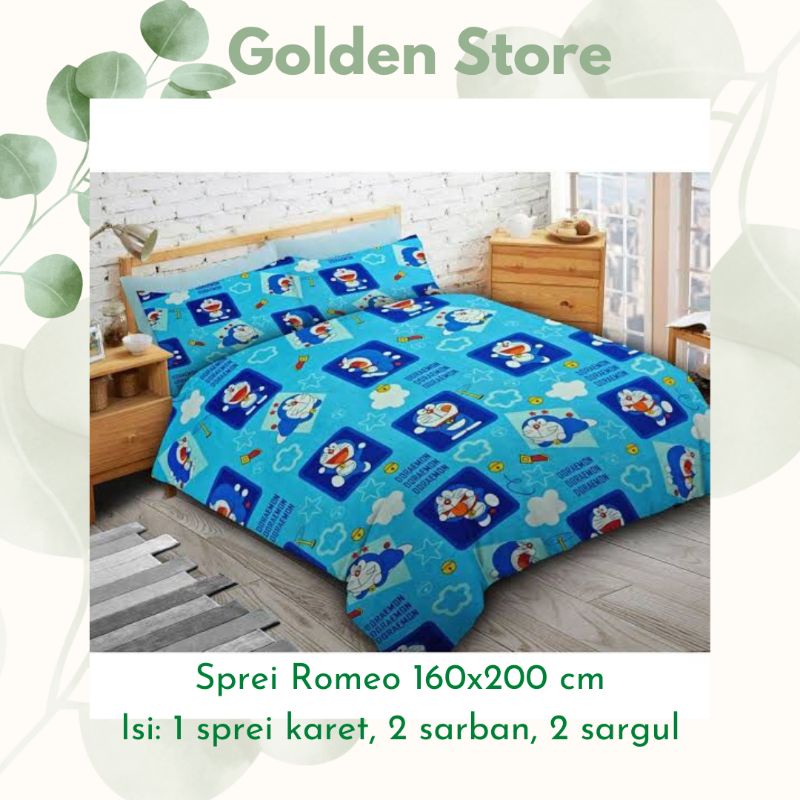 Sprei Romeo 160x200 Motif Doraemon