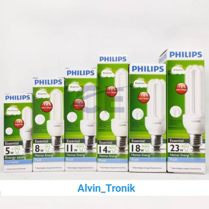 Jual Lampu Philips Essential 11w, 14w, 18w, 23w | Shopee Indonesia