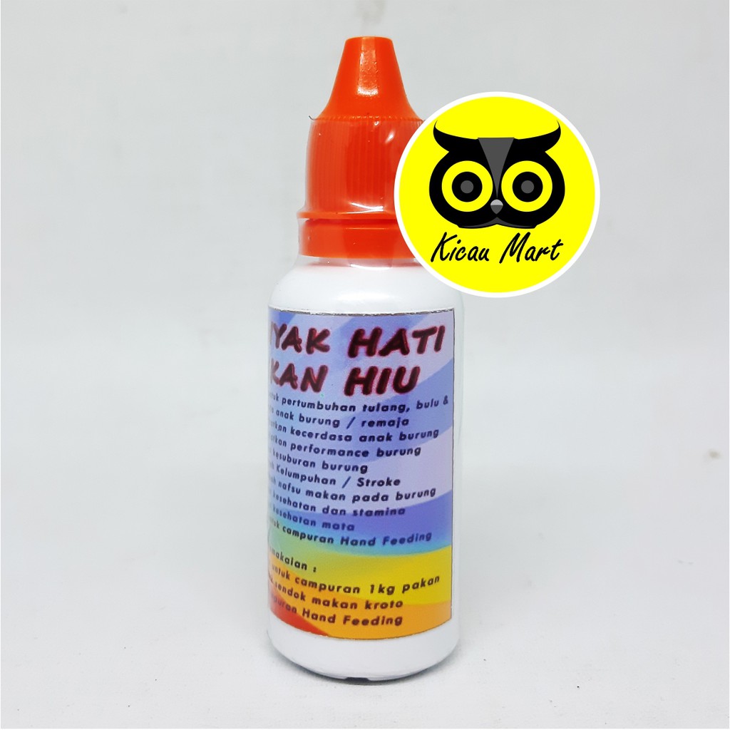 VITAMIN OBAT BURUNG MINYAK HATI IKAN HIU PERCEPAT PERTUMBUHAN KECERDASAN MURAI KENARI LOVEBIRD VMHIH