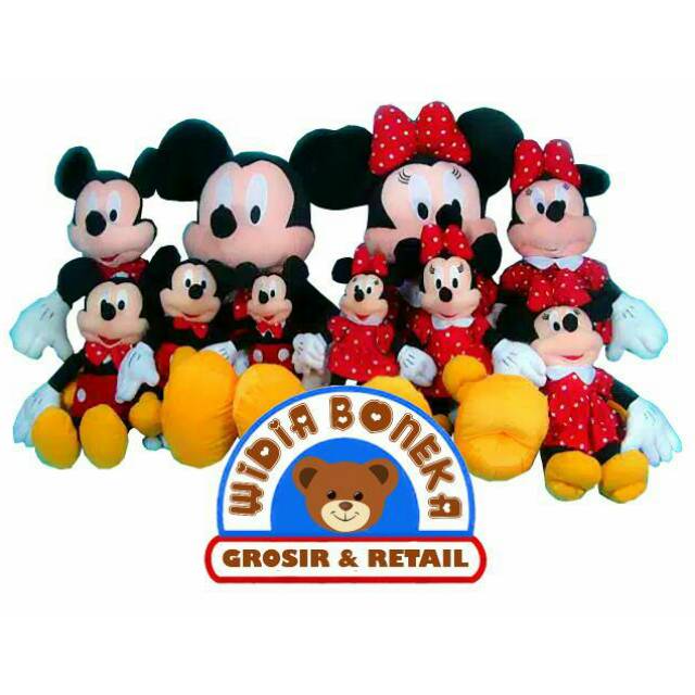 Boneka Mickey Mouse / Minnie Mouse XL 60 cm SNI