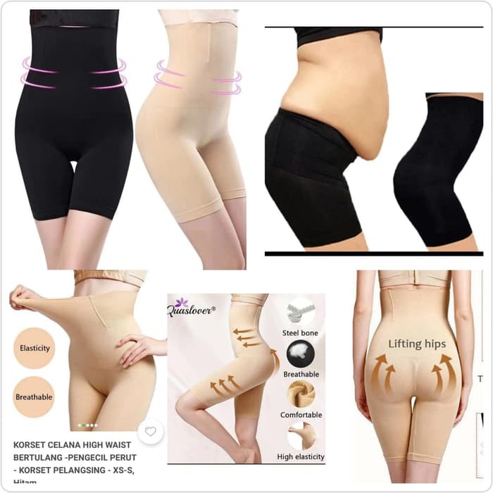 KORSET CELANA MUNAFIE HIGH WAIST BERTULANG PELANGSING PENGECIL PERUT