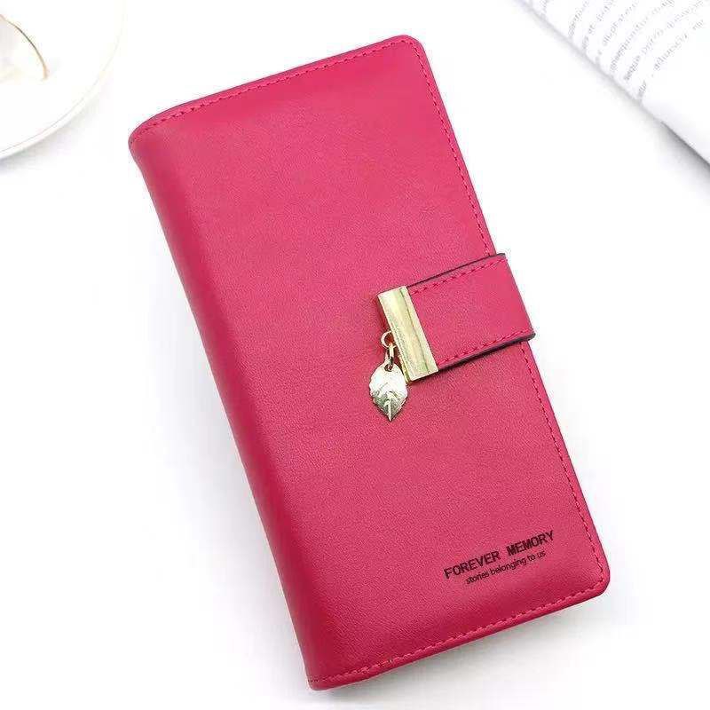 DOMPET PANJANG WANITA KOREA KULIT PREMIUM MEWAH DAUN FASHION SCALY MURAH LIPAT WA093B5