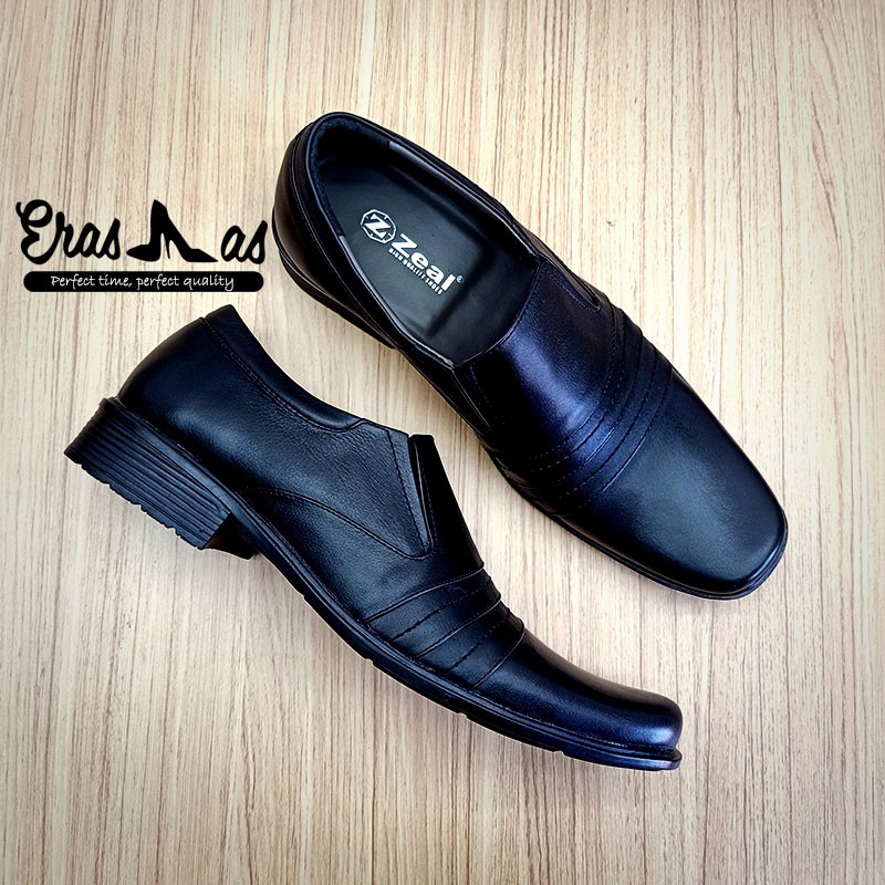 ERASMAS - Sepatu Pantofel Pria / Sepatu Kerja Kantor Pria / Sepatu Formal Pria / Sepatu Pantofel Hitam Pria