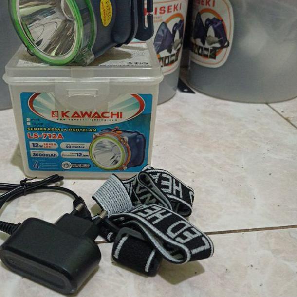 ➳ ✅ Senter kepala kawachi LS740 A cahaya putih kuning senter selam kawachi740 senter kepala cas sent
