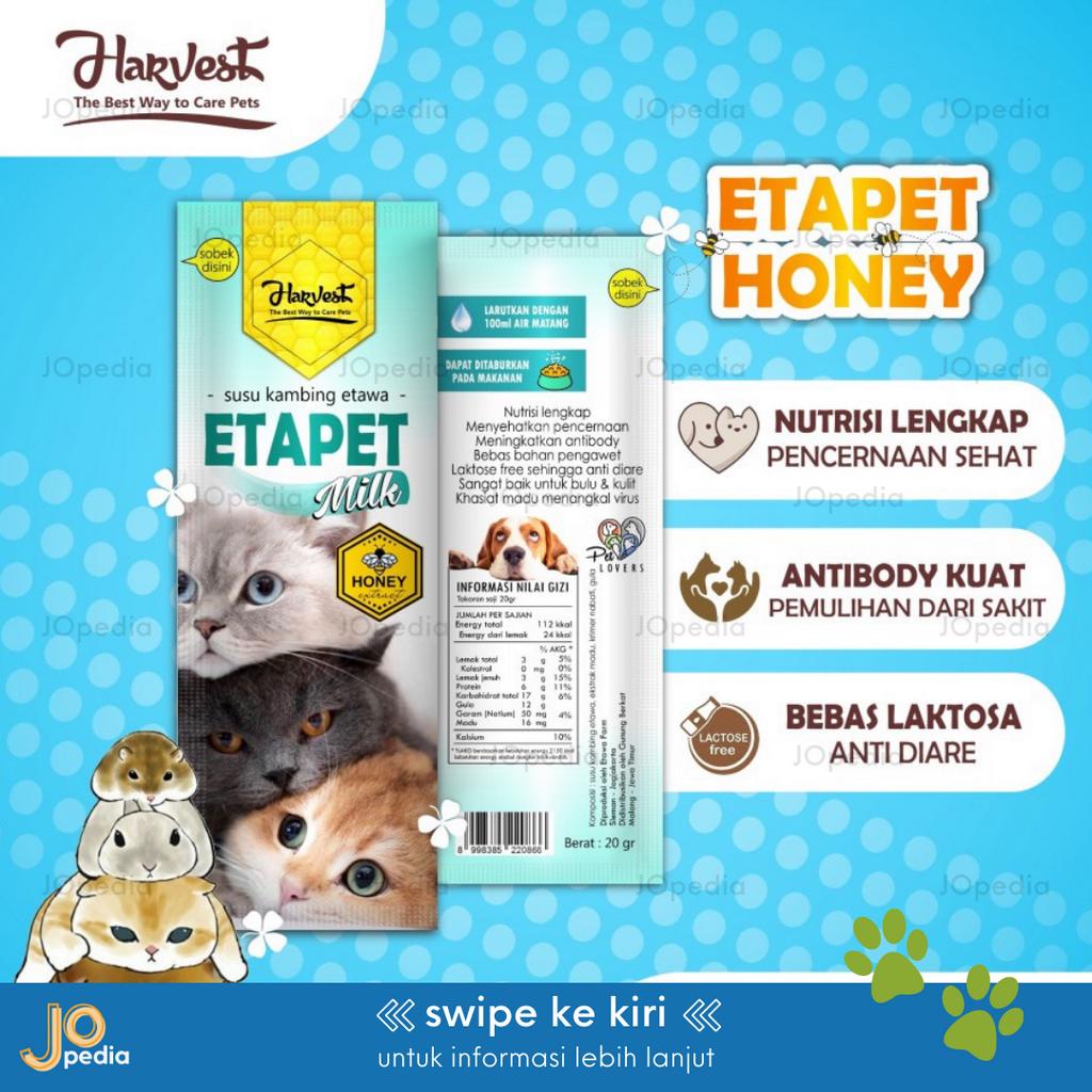 ETAPET HONEY Susu Kucing Anjing Susu Kambing Etawa Bubuk Bebas Laktosa Kitten Puppy Milk