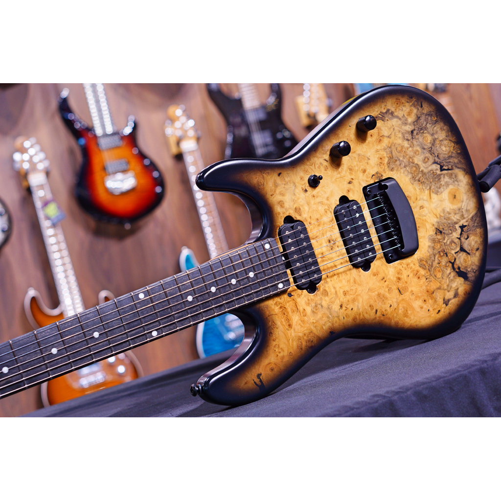 Ernie Ball Music Man Jason Richardson Signature Cutlass HH 7-String - Natural Buckeye Burl S03977