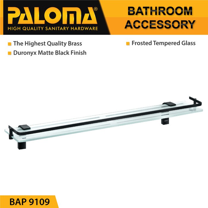 PALOMA BAP 9109 Rak Kaca Tempat Sabun Glass Shelf Dinding Kamar Mandi