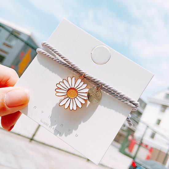 Gelang couple Daisy etnik bead Tali persahabatan Braided Bracelet/Friendship Adjustable Fashion Aksesoris-L