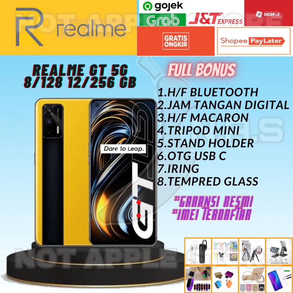 REALME GT 5G RAM 8/128GB 12/256GB NEW BARU GARANSI RESMI