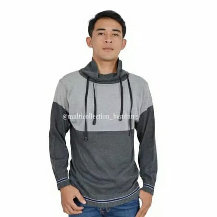 ramadhan sale Sweater Keren cowok outwear hoodie rajut jepang tali H328Rr