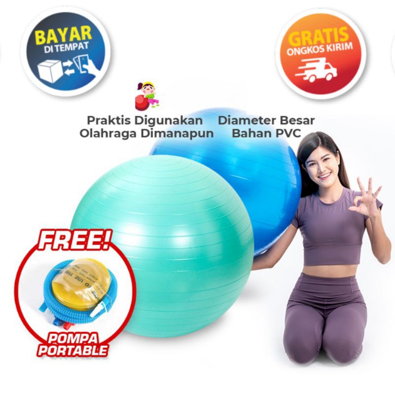 Bola Gym Yoga Ball Bola Yoga Bola Senam Alat olahraga aerobic COD