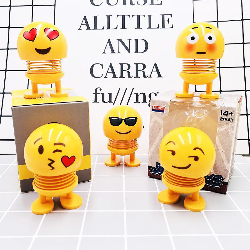 Grosir - B516 Boneka Emoticon (BOLA LAMPU JUAL PISAH) / Emoji Goyang / Emoji doll LED Shaking Head