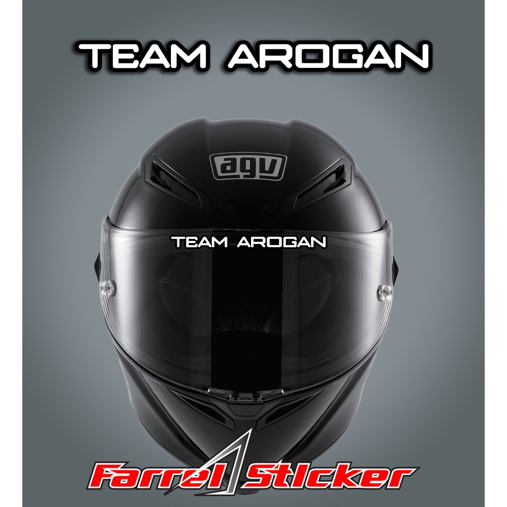 stiker sticker TEAM AROGAN VISOR