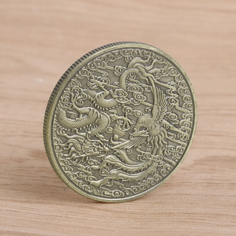Koin Koleksi Gambar Naga Phoenix untuk Koleksi