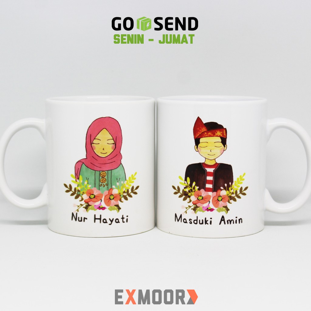 Mug Couple Adat Madura untuk Kado Pernikahan