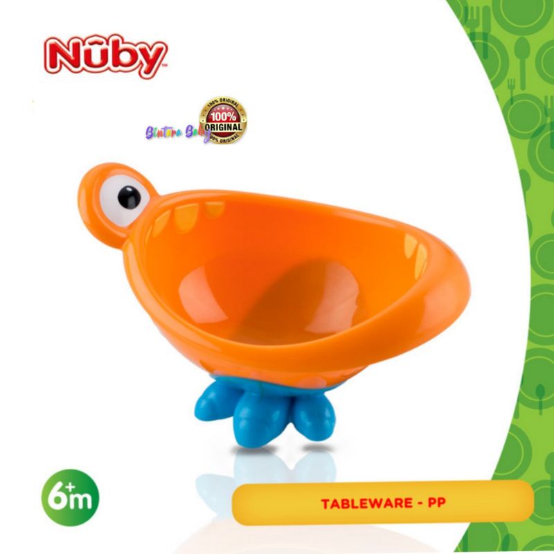 Nuby mangkok makan Bayi Funny Monster / Mangkuk mpasi Snack Bayi / Mangkuk anak 18m+