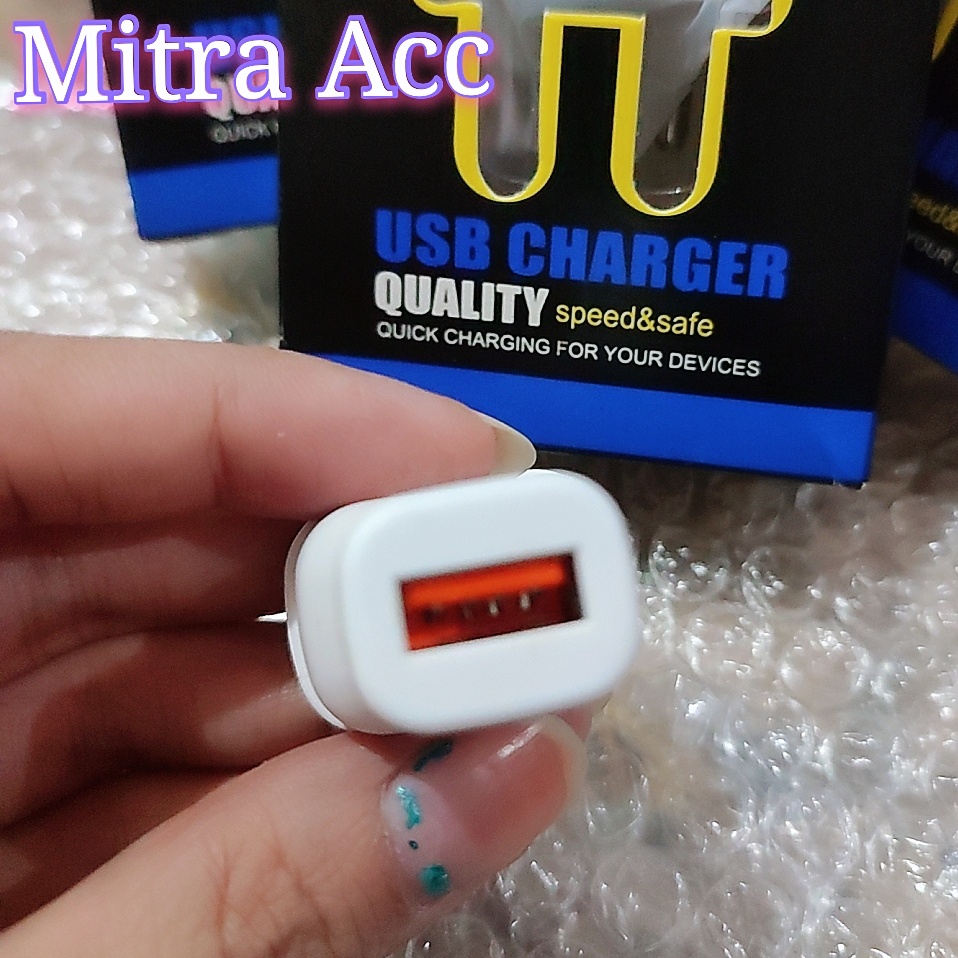 Batok Kepala Charger Best Quality White 1USB