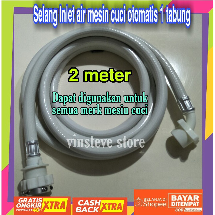 Selang Inlet Air Mesin Cuci 1 Tabung Universal Panjang 2 Meter