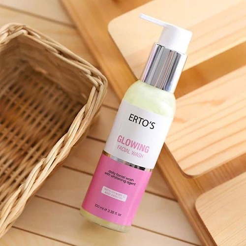 ERTO’S Glowing Facial Wash 100ml / Sabun Wajah Ertos Glowing Mencerahkan / Pink