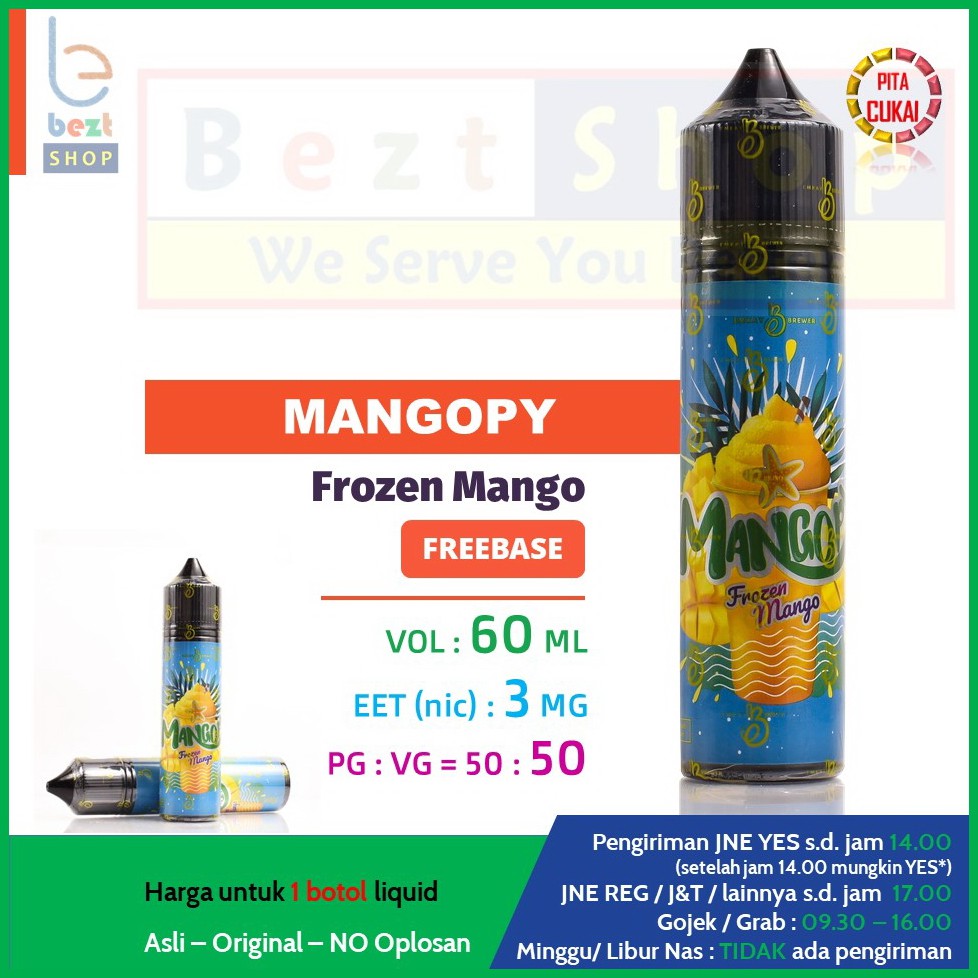 MANGOPY Frozen MANGO 60 mL 3 mg Vape Liquid LOKAL 