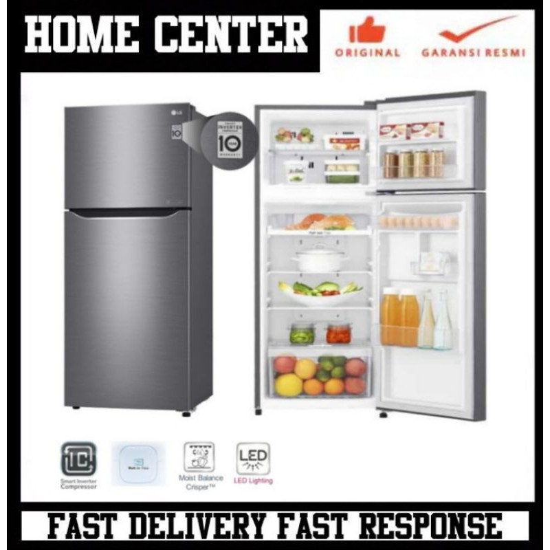 LG REFRIGERATOR GN B422SQCL KULKAS LG SMART INVERTER 416L