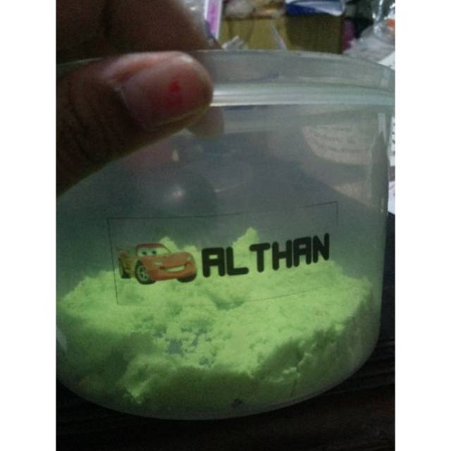 

Stiker nama transparan dan non transparan(waterproof)