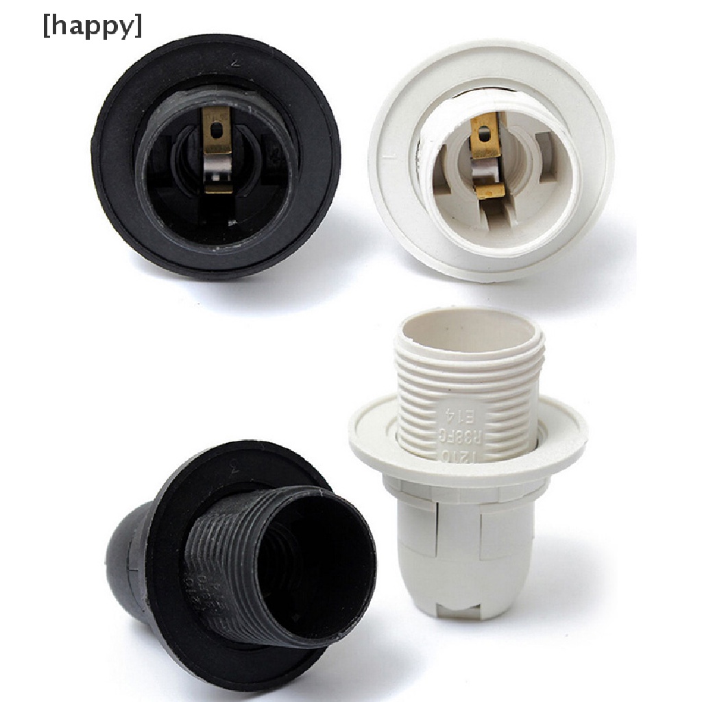 Ha Socket Holder Lampu Bohlam Screw Ses E14 Bahan Plastik Warna Putih