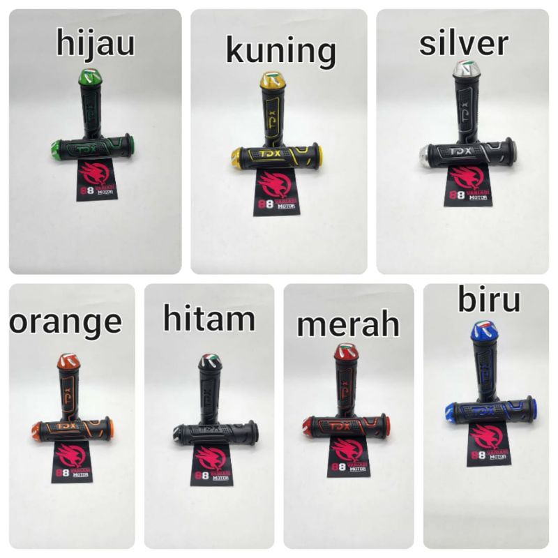 Handgrip Variasi List Warna TDX Plus Jalu Stang Full CNC Model Bendera Italy Universal Semua Motor Bisa