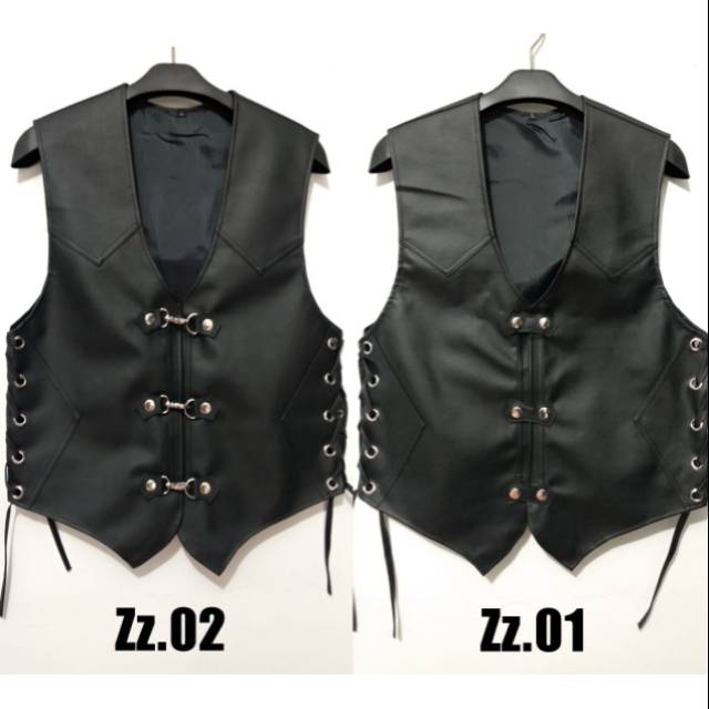 Rompi Bikers koboy hitam polos