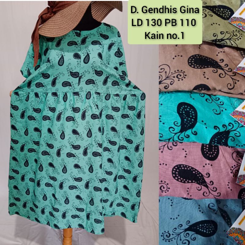 daster gendis jumbo XXXL busui, hamil LD 130 PB 110 saku kanan, rayon adem-5