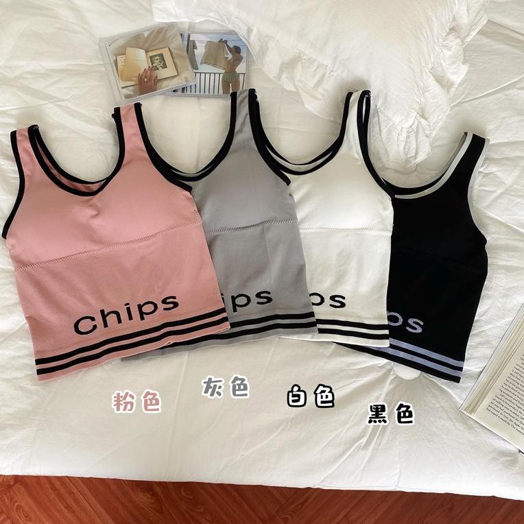 KINDSTORE❤ | Top Chips Tanktop Bra Bahan Premium / Pakaian Dalam Sport Bra