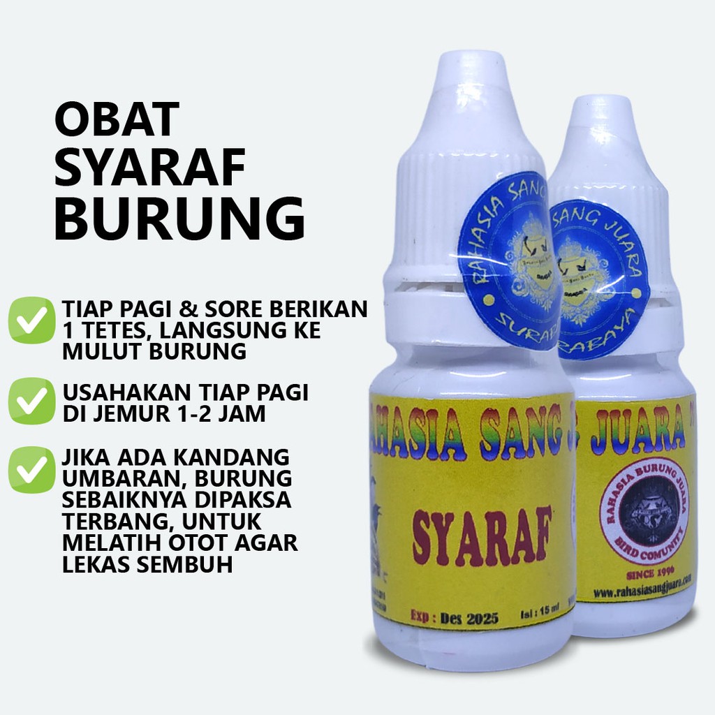 ANTI SARAF BURUNG | OBAT TETELO BURUNG SAYAP TURUN KAKI LUMPUH MURAI LOVEBIRD PLECI KACER DLL