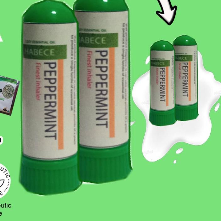 ▲ Inhaler Asma Essential Oil Peppermint Premium Habece ➦