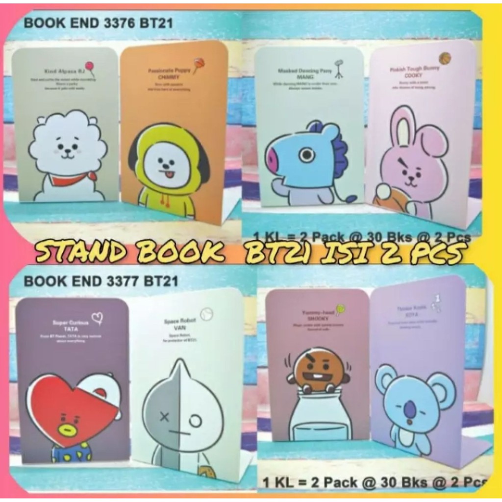 

ROYALE STATIONARY - Stand Book / Sandaran Penyangga Buku Bahan Besi 1 SET ISI 2PCS