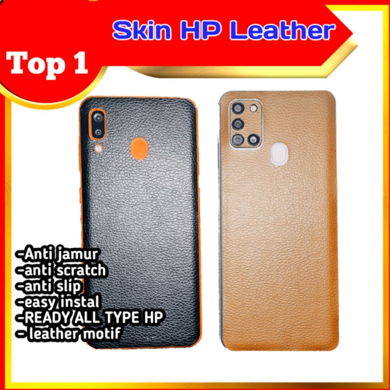 garskin hp + garskin camera leather motif kulit all merek all type hp ready