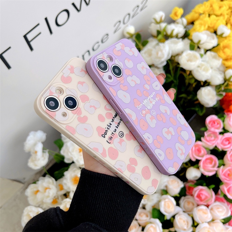 Casing Iphone 11 12 13PROMAX X XS XR XSMAX 6 7 8 + Shockproof Motif leopard