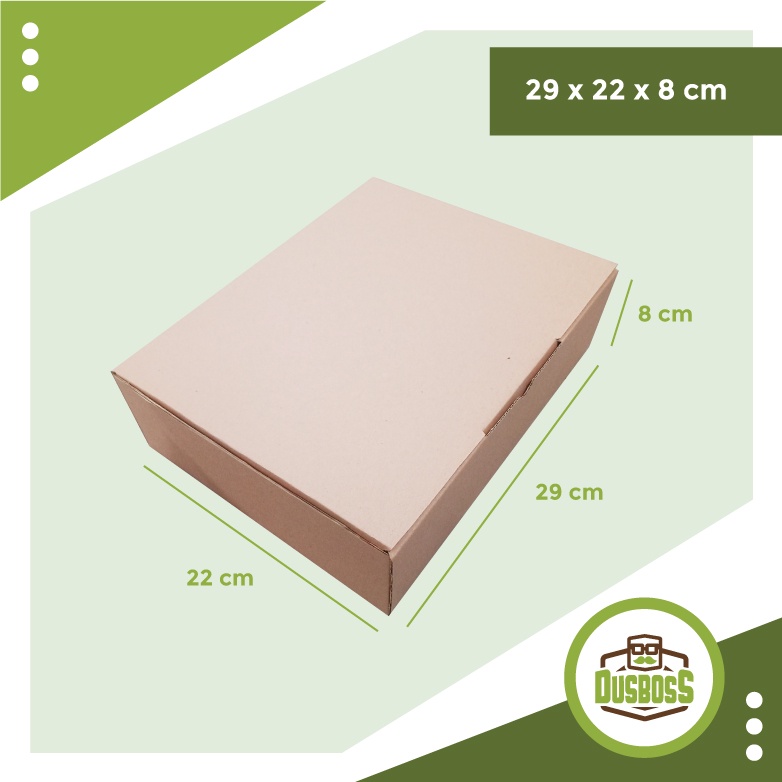 

Kardus 29 x 22 x 8 cm --Die Cut dan easy usage--
