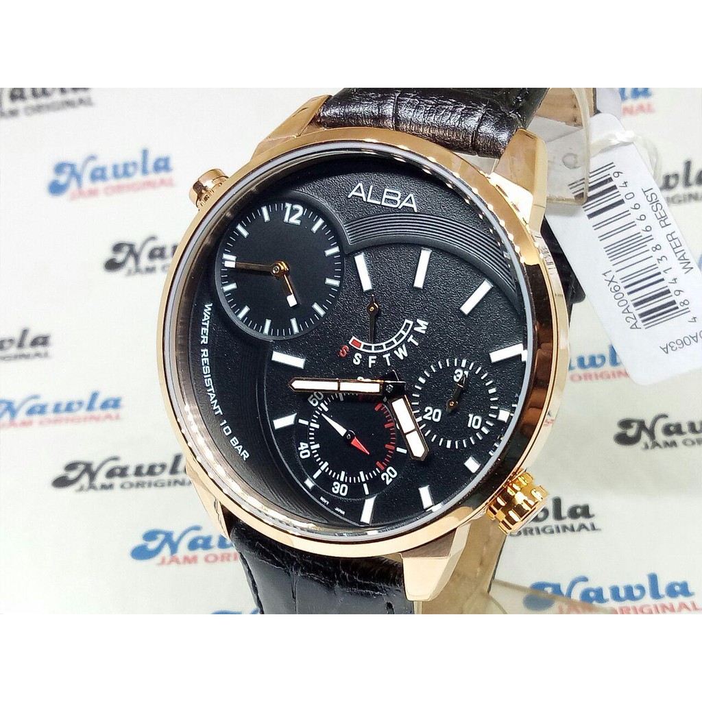 Alba Active A2A006X1 Dual Time Rose Gold - Jam Tangan Pria A2A006