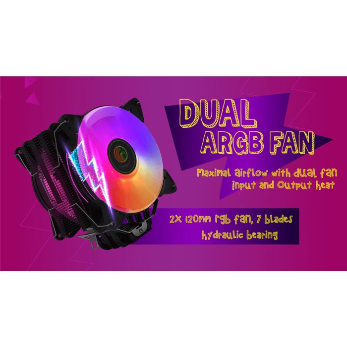 CUBE GAMING STORM V2 - DUAL FAN ARGB - Universal Socket