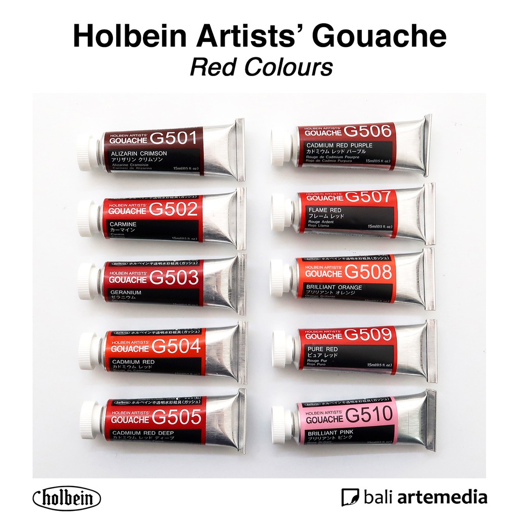 Holbein Artists' RED Gouache Paint 15ml