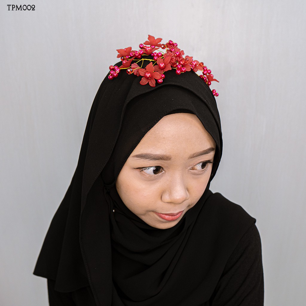 [PALING LARIS] MAHKOTA TIARA SET WEDDING HIJAB AKSESORIS PESTA TPM002