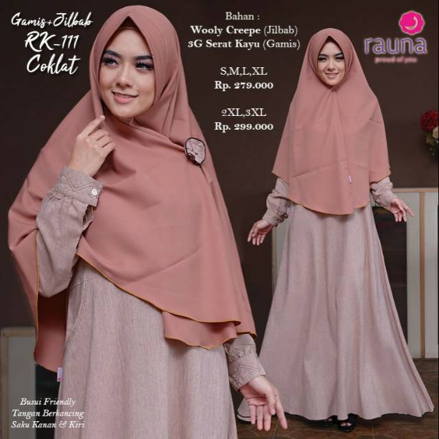 Gamis Rauna - Gamis Syar'i - Gamis+Jilbab Rauna - Original Rauna - Gamis Busui