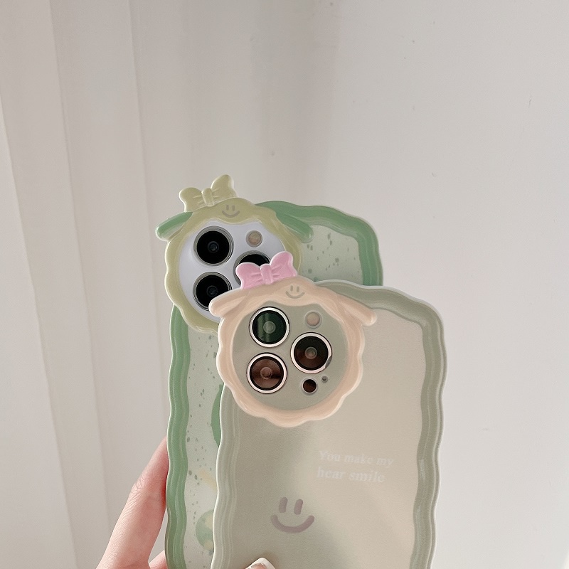 Bowknot Lens iPhone 14 Plus pro 13 12 11 XR Phone Case Cute and Simple Girl's Little Fresh Phone Accessories