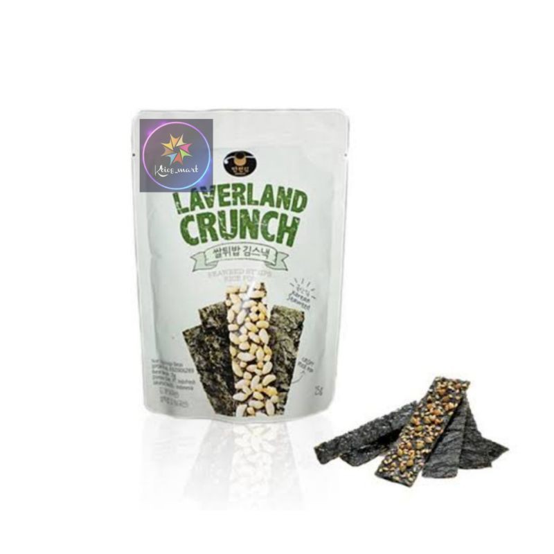 

Laverland Crunch Seaweed Strips Rice Pop 25 g/Import