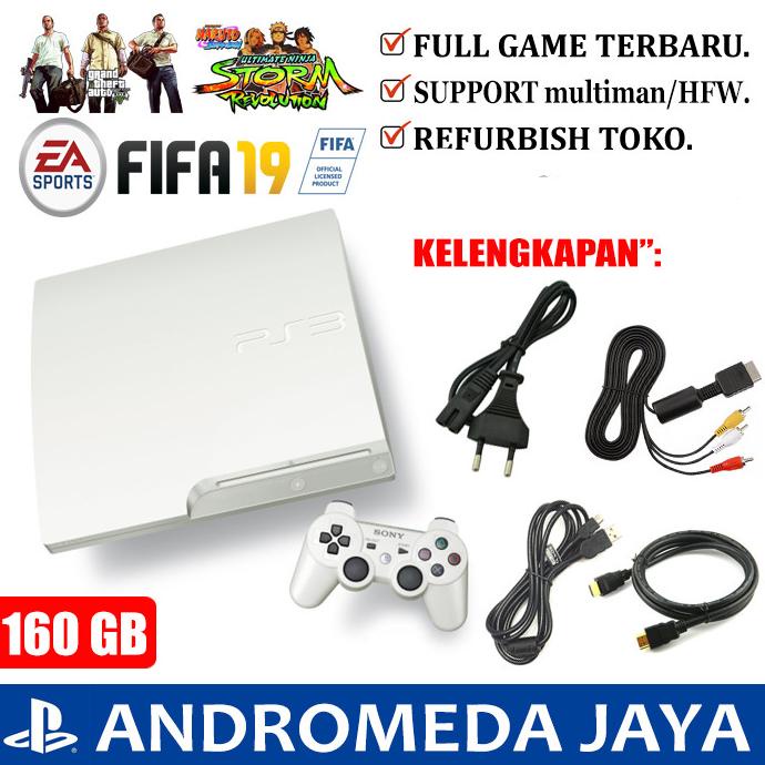 SONY PS3 PS 3 SLIM OFW 160GB PUTIH